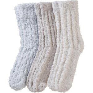 Women's 3 Fuzzy Socks Soft Cozy Fluffy Slipper Winter Thick Warm Plush Sleeping
